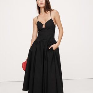 Banana Republic NWT Stretch-Poplin Long Midi Dress